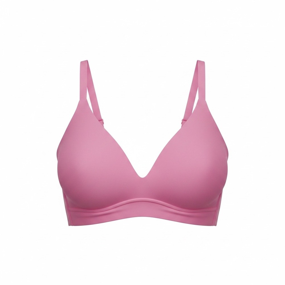 Parade Pink Seamless V-Neck Bralette Womens Size Medium Adjustable Straps